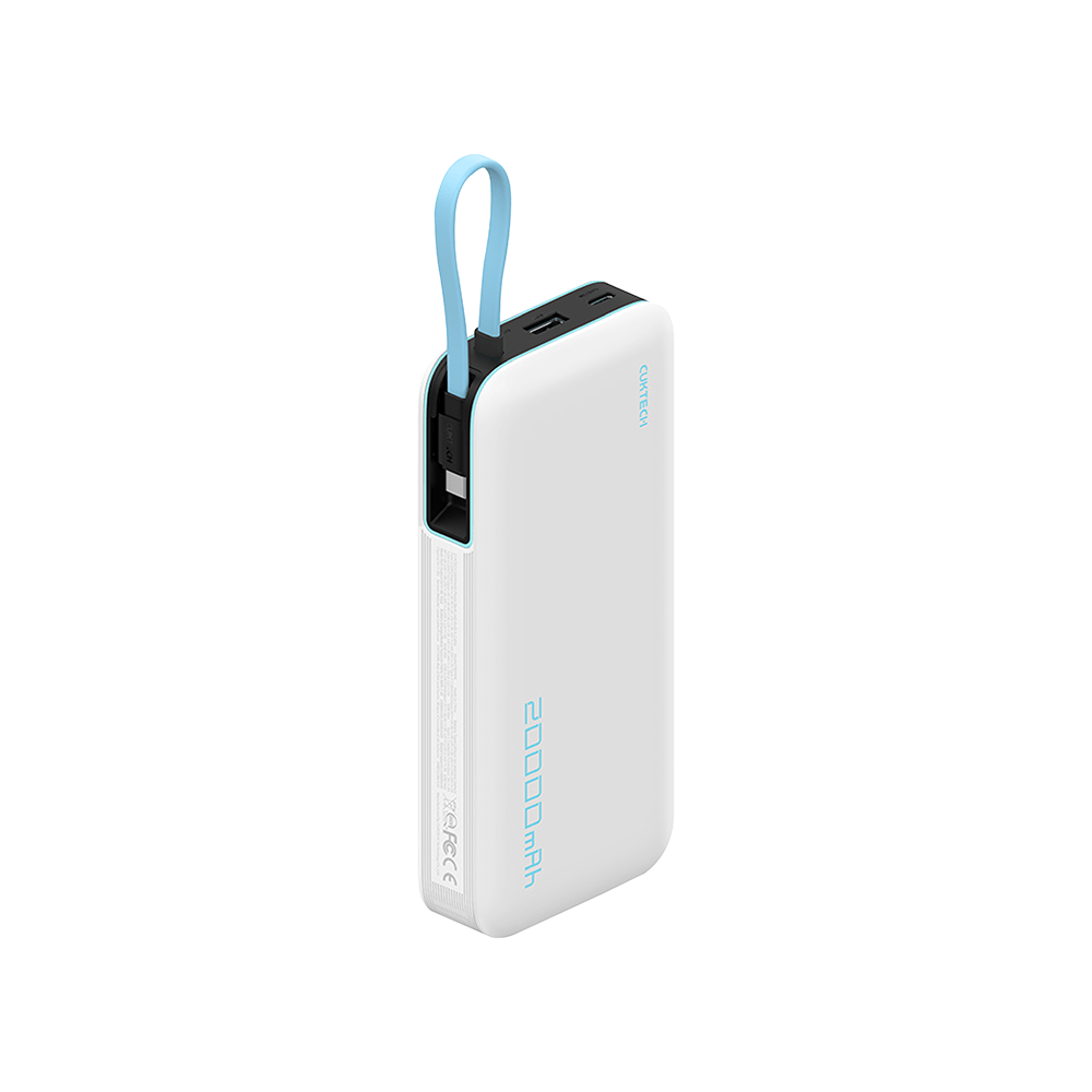 แบตเตอรี่สำรอง CUKTECH AURA PB200N 20000 mAh สีขาว จ่ายไฟรวมสูงสุด 55W